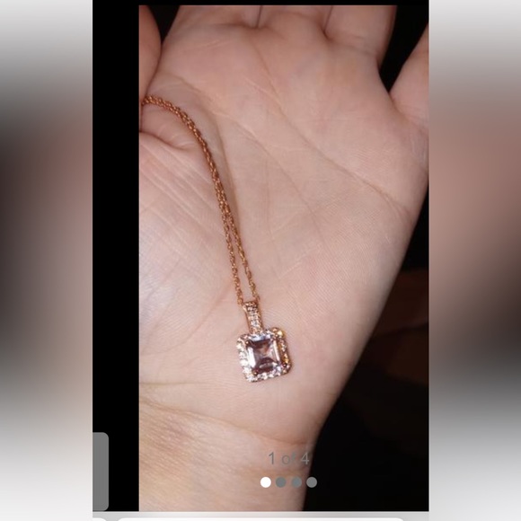 Beautiful lab created sapphire necklace - Picture 6 of 9